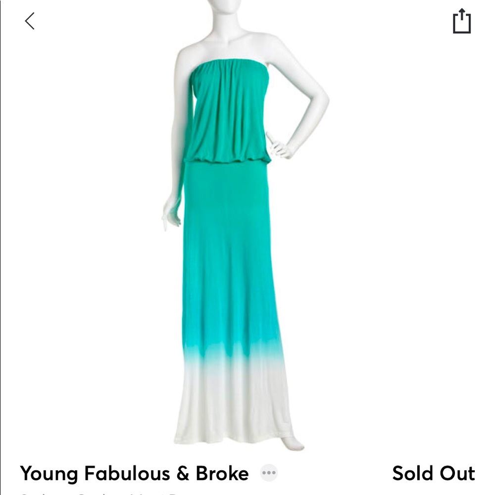 Young Fabulous Broke strapless ombré maxi dress